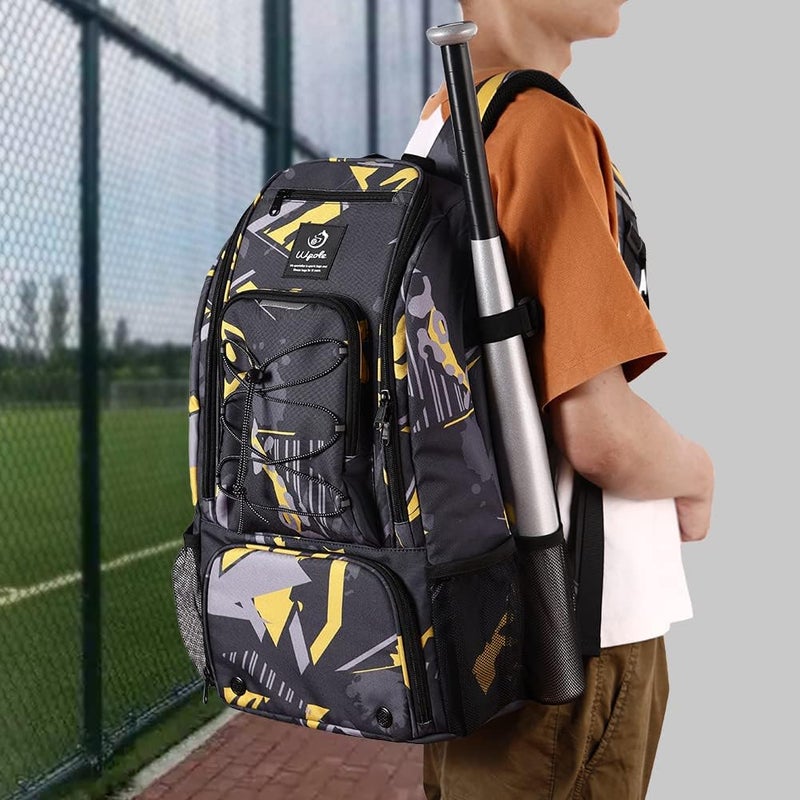 wpole Sports Baseball&Softball Bat Bag For Youth｜Adults, Baseball Equipment Backpack Bag with Shoe Compartment,Fence Hook,Holds Bat, Helmet, Glove - Image 5